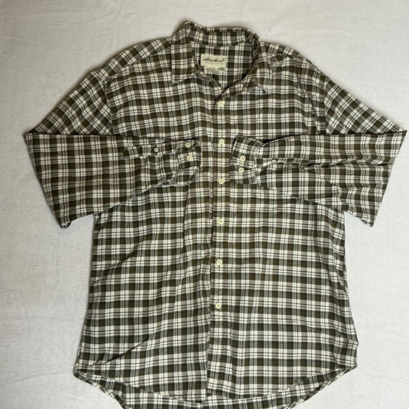 Eddie Bauer Other - Eddie Bauer Mens Plaid Long Sleeve Button Up Shirt Green White L